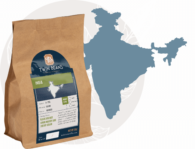 Bag of India coffee beans