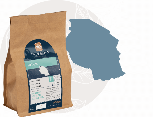 Bag of Tanzania coffee beans